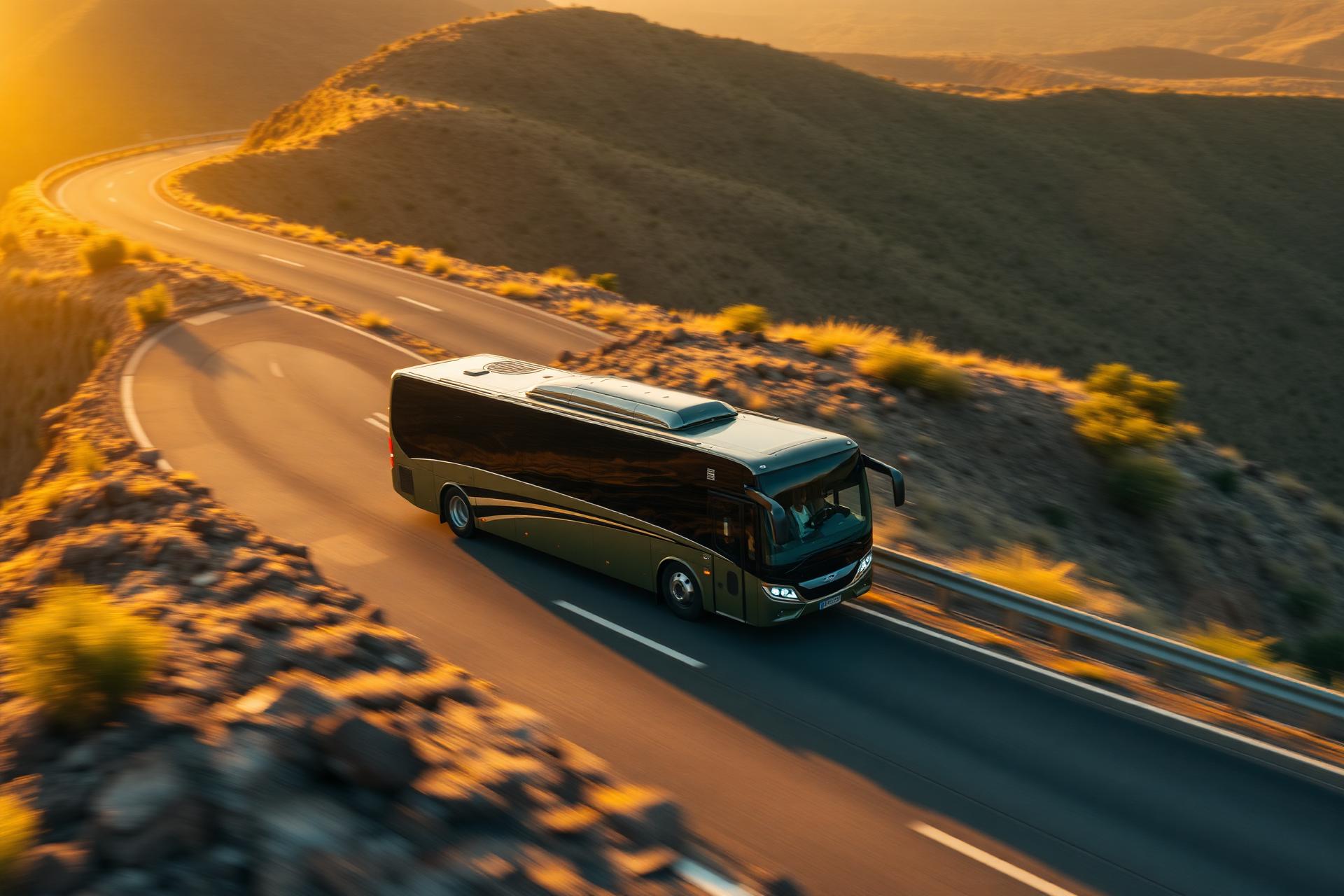 Tahmeed coach on a mountain highway